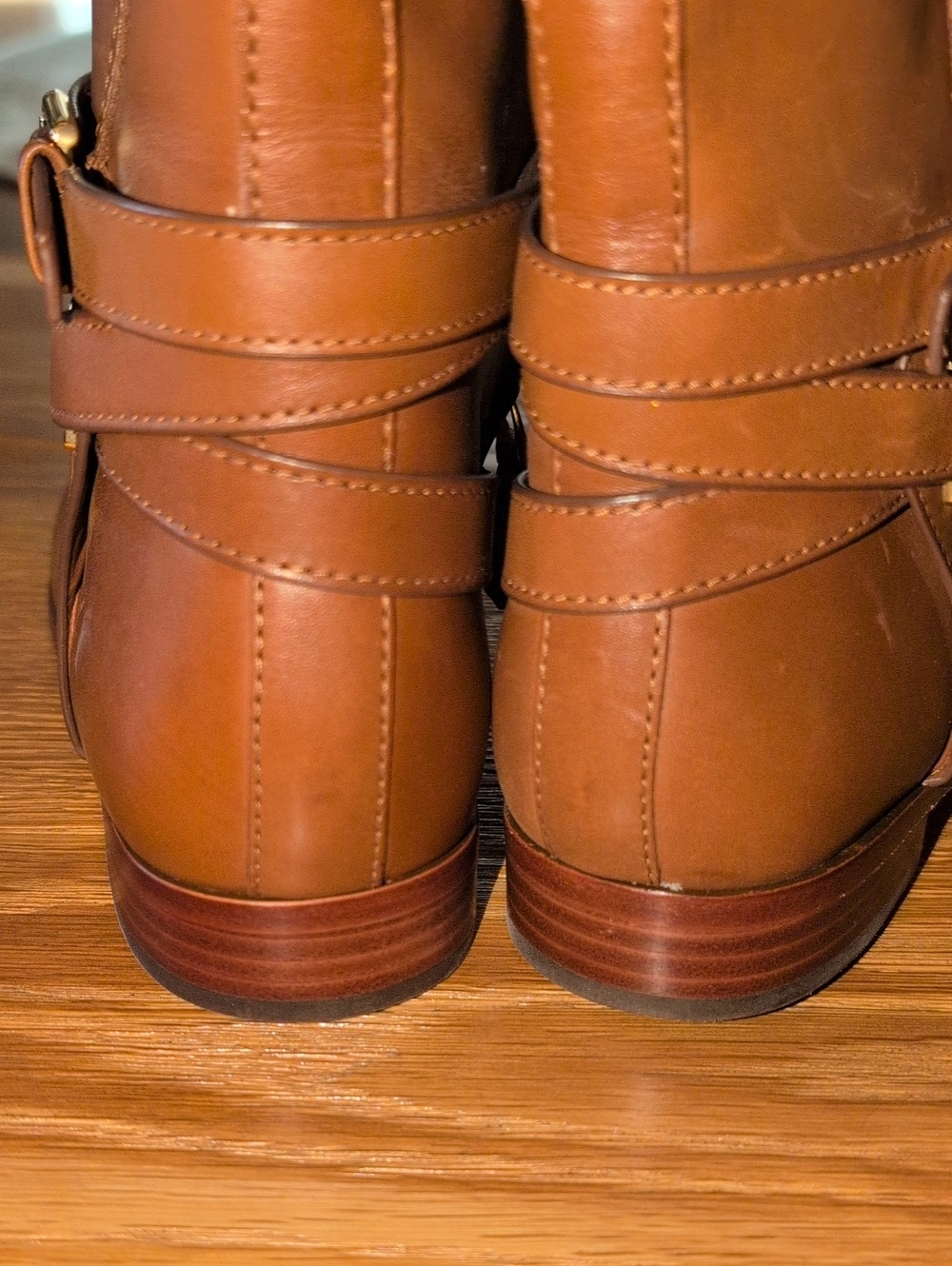 Lauren Ralph Lauren Brown Leather Riding Boots Size 8 New - Picture 8 of 15